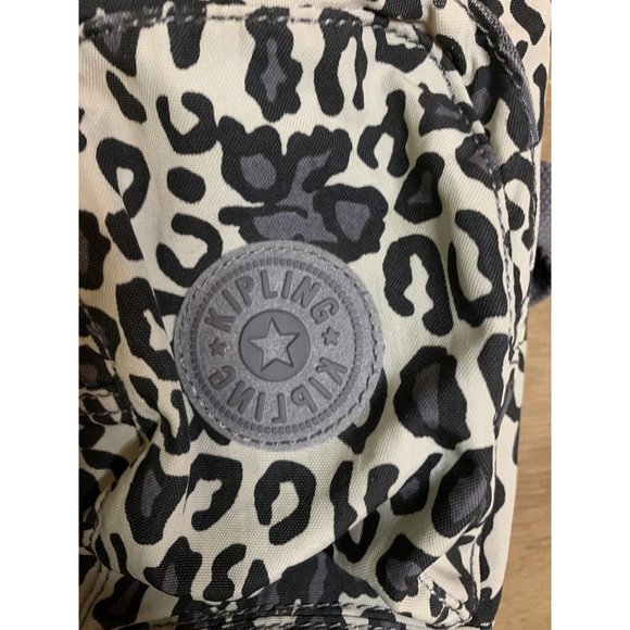 Kipling Gray Animal Print Backpack Medium Size - Picture 11 of 13